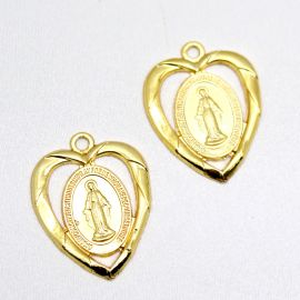 Medalha de Metal 32x20mm - N. Srᵃ das Graças (Unidade) - Dourado