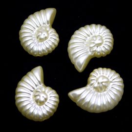 Entremeio Perolado / 38x30mm - Caracol (unidade) - Rosê 