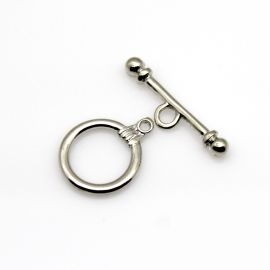 Fecho de Metal / Argola 18mm - Encaixe T (Par)