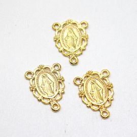Salve Rainha de Metal / 24x17mm - Nossa Senhora das Graças (unidade)-Dourado