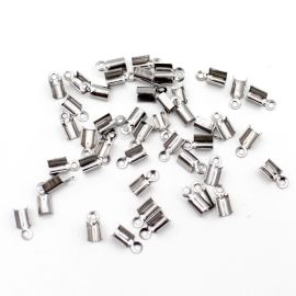 Garra de Metal 4X8mm (Dourado: Pct. c/ 50 Unidades / Demais Banhos: Pct. c/ 100 Unidades) / (COD:P007)-Níquel