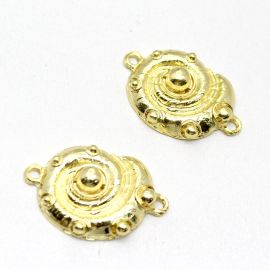 Entremeio de Metal / 40x26mm - Caramujo - Sereismo (Unidade) - Dourado