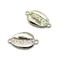 Entremeio de Metal / 29x16mm - Búzio (Unidade) - Níquel