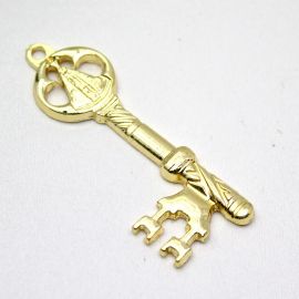 Pingente de Metal / 63x18mm - Umbanda - Chave (Unidade)	