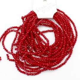  Rondela de Vidro 3mm / Leitosa (1 Fio)