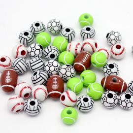 Conta Plástica / 12mm - Bolas Esportiva - Modelos Diversos (10 gramas) 