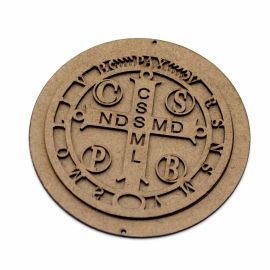 Peça de MDF / Medalha de São Bento - 11cm - 13cm  (1 Kit)