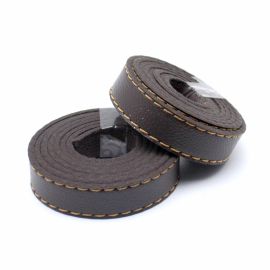 Tira de Couro Sintético / 1.6cm - Achatado e Costurado (1 metro) 