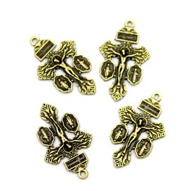 Crucifixo de Metal / 27x17mm - Cruz do Perdão (unidade)-Ouro Velho