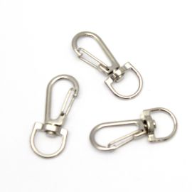 Fecho Mosquetão de Metal / 35x14mm - (unidade) - Níquel
