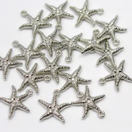 Entremeio de Plástico ABS / 28mm - Estrela do Mar - Sereismo (10 gramas) - Níquel