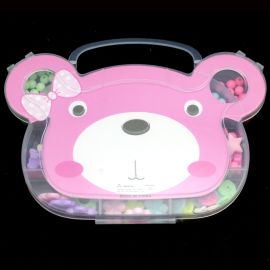 Kit Infantil para Montagem de Bijoutrias / 10x15,5x2cm - Urso - 11 Divisórias  