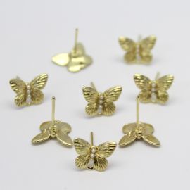 Pino de Brinco em Metal / 10mm - Borboleta (1 par)