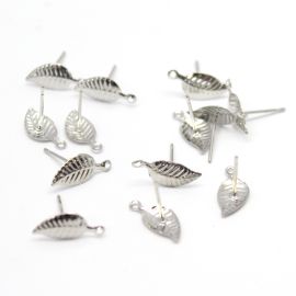 Pino de Brinco em Metal / 14x6mm - Folha (1 par)-Níquel