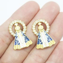 Entremeio de Metal / 25x15mm - Nossa Senhora Aparecida (unidade)