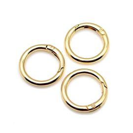 Fecho Mosquetão / 34mm - Argola Articulada (Unidade) - Níquel-Dourado
