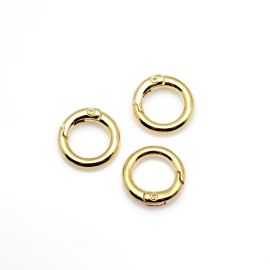 Fecho Mosquetão / 18mm - Argola Articulada (Unidade)-Dourado