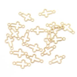 Entremeio de Metal / 20x10mm - Crucifixo (unidade) 