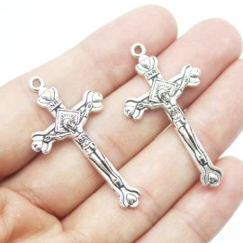 Crucifixo de Metal / 41x22mm - Com Cristo (unidade) 