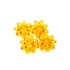 Conta de Acrílico Transparente / 27mm - Flor - Girassol (10 gramas)