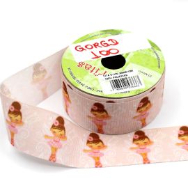 Fita de Gorgorão N°09 / 38mm - Bailarina (1 metro) - Rosa Bebê 