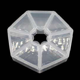 Caixa Organizadora com 7 Divisórias 10cm-Transparente (unidade) 