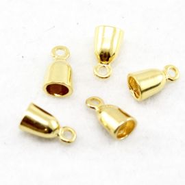 Terminal de Metal 14x9mm / Para Colagem (Unidade) - Dourado