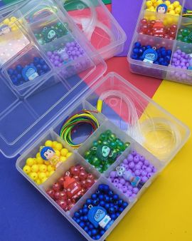 kit para Montagem de Bijouterias / 14x11x3,5cm - Divertidamente - 7 Divisórias 